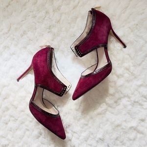 Louise et Cie Suede Burgundy Heels